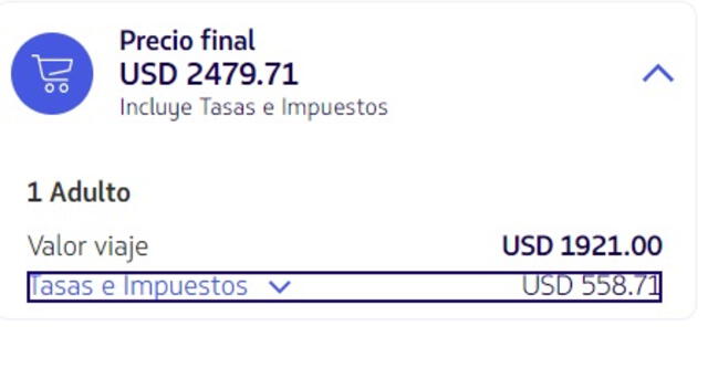 Costo del pasaje a Londres por Latam Airlines.   