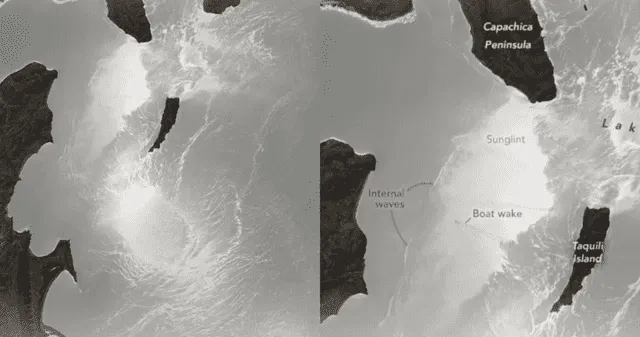 NASA capta actividad insual sobre el lago Titicaca. NASA capta actividad insual sobre el lago Titicaca.