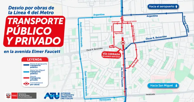 Nuevo desvío vehicular por el Ramal de la Línea 4 desde el 5 de octubre.