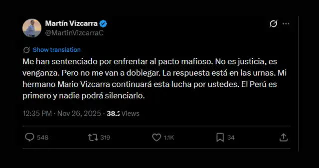 La reacción de Vizcarra tras la sentencia del Poder Judicial. La reacción de Vizcarra tras la sentencia del Poder Judicial.