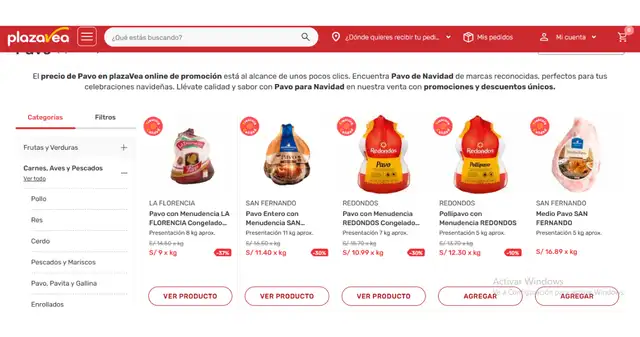 Plaza Vea ofrece pavos a solo 9 soles por temporada navideña.