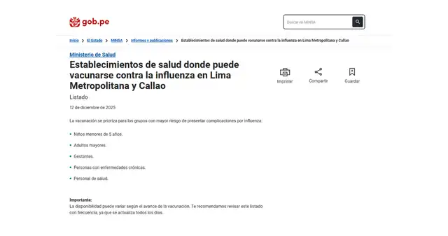 ¿Cuáles son los puntos de vacunación del Minsa? ¿Cuáles son los puntos de vacunación del Minsa?