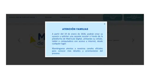 Minedu anuncia fecha de la matrícula escolar 2026. Minedu anuncia fecha de la matrícula escolar 2026.