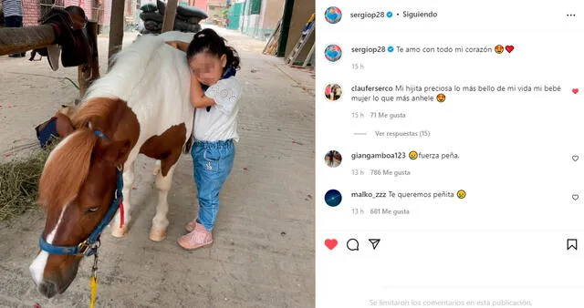 Sergio Peña le dedicó una población a su hija. - FUENTE: Instagram.   