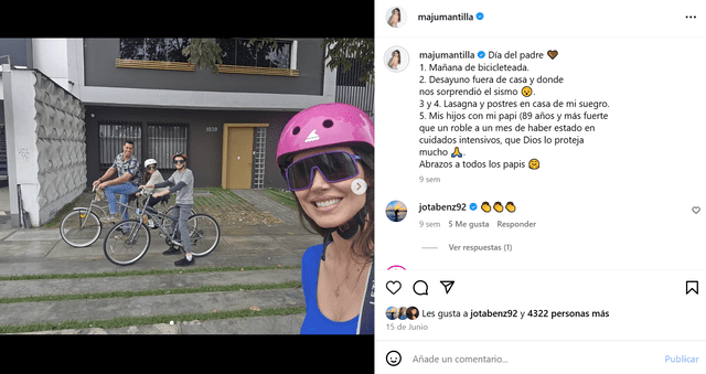  La última emotiva publicación de Gustavo Salcedo y Maju Mantilla 