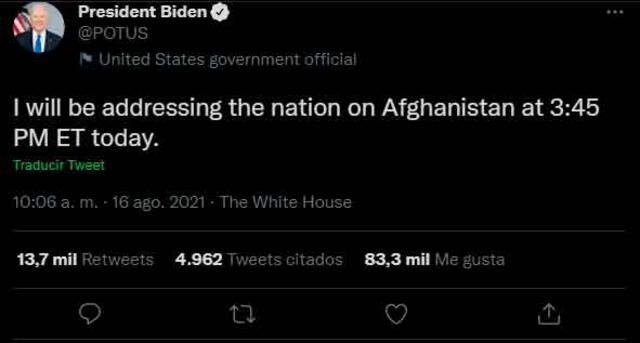 El presidente Joe Biden    