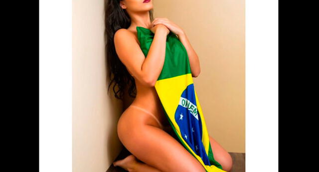 640px x 345px - Facebook: Una Miss Bumbum genera polÃ©mica al posar desnuda con bandera de  Brasil | El Popular