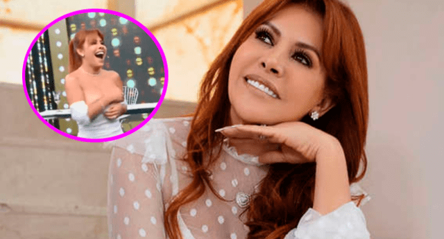 Magaly Medina tras mostrar busto en televisión Felizmente tenía puestos los brasieres de