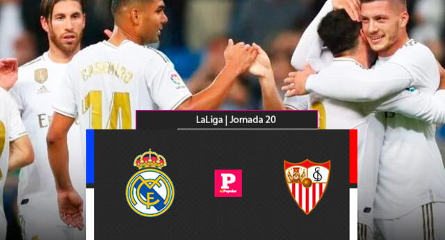 Real Madrid recibe al Sevilla y quiere quedarse primero en la tabla. Sigue el partidazo por El Popular