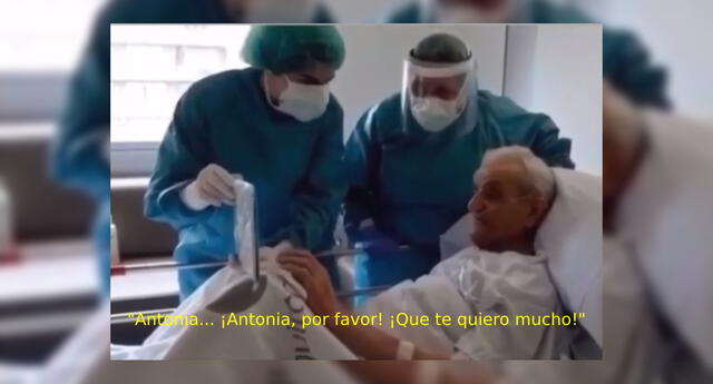 Anciano con coronavirus logra comunicarse con su esposa: “Mi vida no tiene ninguna importancia, pero tú sí la tienes” Anciano con coronavirus logra comunicarse con su esposa: “Mi vida no tiene ninguna importancia, pero tú sí la tienes”