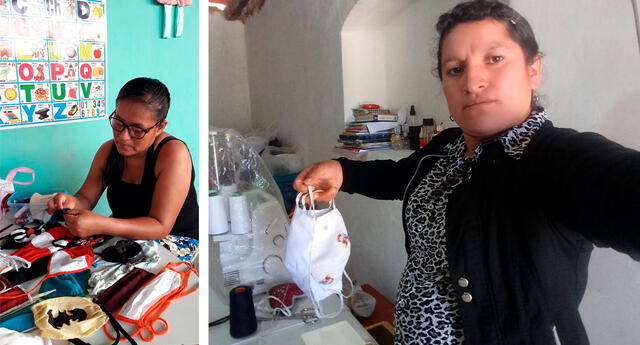 Piura: Usuarias del programa 'Juntos' inician exitoso negocio de mascarillas El Popular