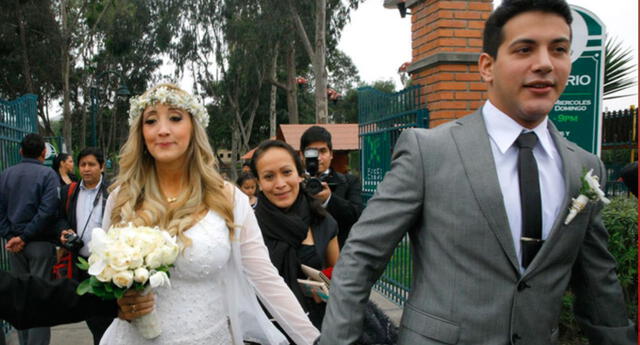 Romina Gachoy y Jean Paul Santa María celebraron 5 años de matrimonio