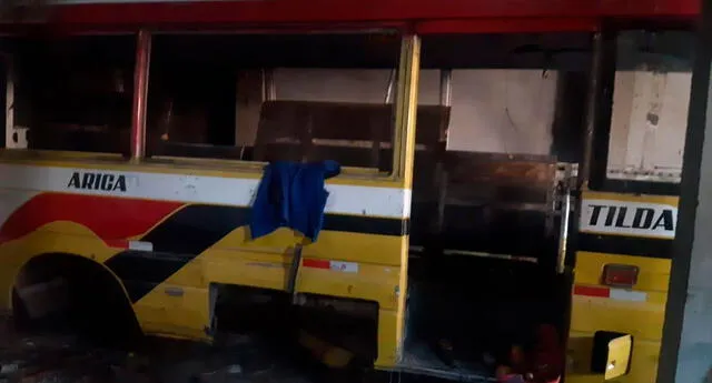 El bus recuperado que fue robado en octubre en Santa Anita