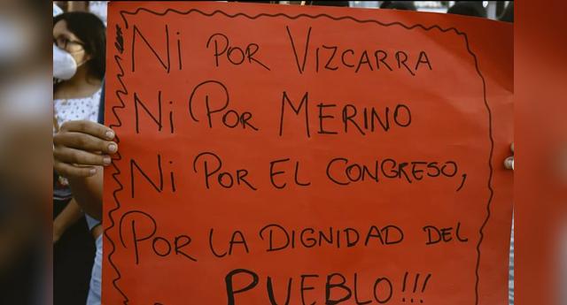 Marcha Nacional contra Merino estos fueron los conmovedores mensajes