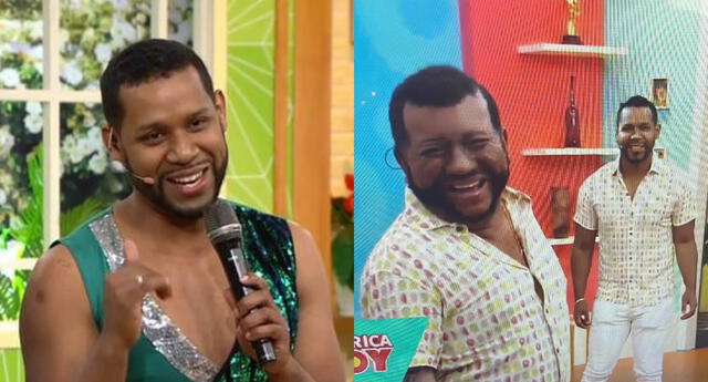 'Giselo' sorprendido con su "doble" en América Hoy: “Más parece la imitación de 'Choca'” El Popular
