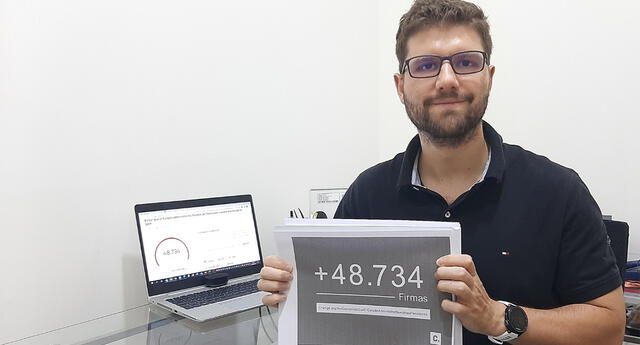 Ciudadano que recauda firmas se reunió con la Defensoría del Pueblo El Popular