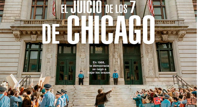 El juicio de los 7 de Chicago: dónde ver online gratis en español película completa ganadora del ...