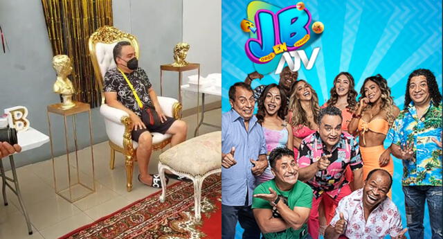 Jorge Benavides recibió la visita en su hogar de sus compañeros de JB en ATV, quienes le llevaron una torta y obsequios.