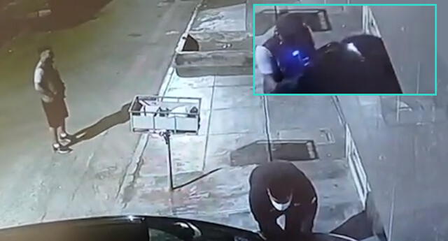 Toque de queda: Captan a delincuentes robando autopartes de auto en calle con rejas de SMP El Popular