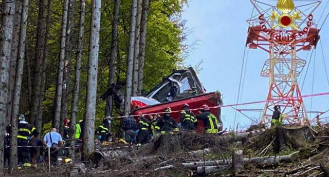¡Tragedia! Ascienden a 14 fallecidos tras el desplome de un teleférico en Italia El Popular