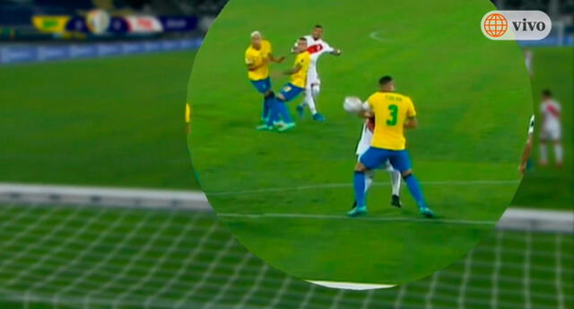Perú vs. Brasil: ¡Era penal! El árbitro chileno no cobró, ni fue al VAR, la acción favorable para Perú El Popular