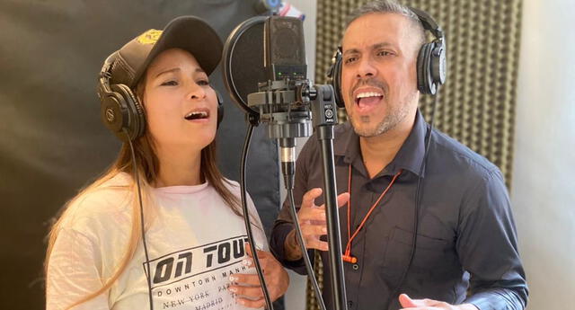 Mayra Macedo "Thalía" de Yo Soy graba tema con Los Andrade de Colombia El Popular