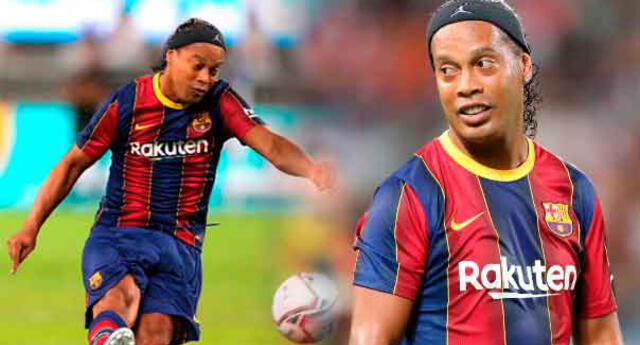 Permitido llorar: Ronaldinho volvió a las canchas para el Barcelona vs. Real Madrid de las leyendas El Popular