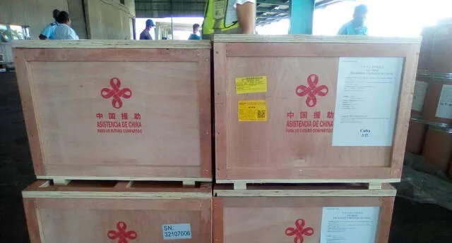 Este domingo, el gobierno de China entregó 30 ventiladores pulmonares como parte nuevo donativo.