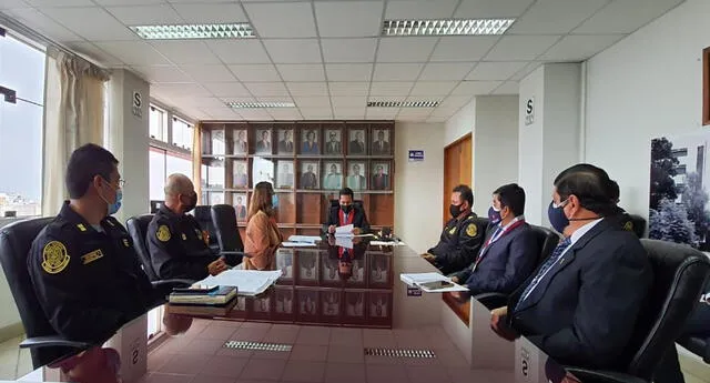 Presidente del Poder Judicial de Lambayeque, Juan Riquelme Guillermo Piscoya y autoridades acordaron dar solución a los procesos penales