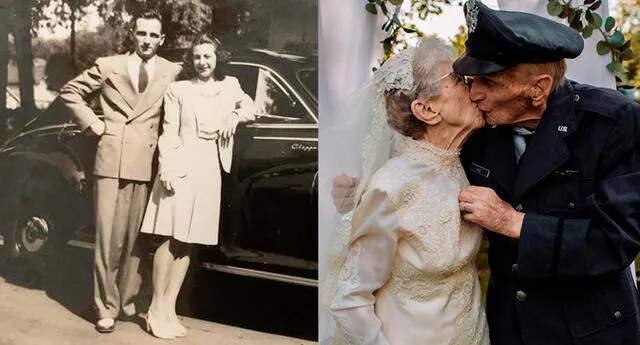 Estados Unidos: pareja se casó en la Segunda Guerra Mundial, pero después  de 77 años se toman su primera foto de bodas | El Popular