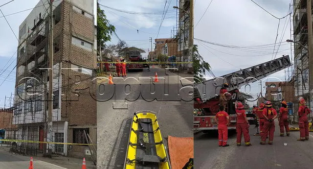 Albañiles mueren electrocutados en avenida Gerardo Unger.