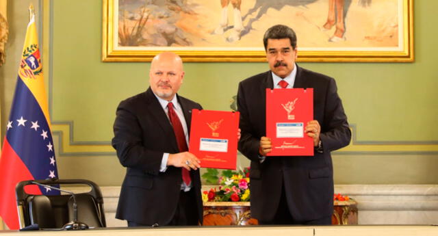 Nicolás Maduro y el fiscal Karim Khan firmaron un acuerdo de colaboración para esta siguiente etapa.