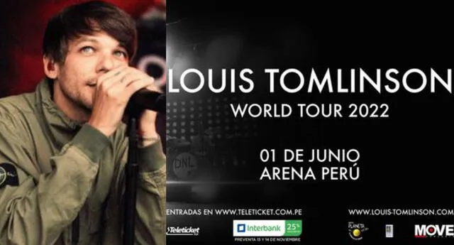 El cantante británico Louis Tomlinson pisará el Perú nuevamente por primera vez tras su llegada junto a One Direction en el 2014.