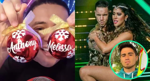 Samuel Suarez “se robó” los adornos del árbol de Anthony Aranda y mostró a sus seguidores las polémicas bolas con el nombre de el bailarín y Melissa Paredes entre risas.