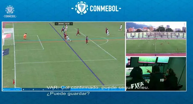 Gianluca Lapadula fue el autor del primer gol de Perú, pero no se salvó de la revisión del VAR.