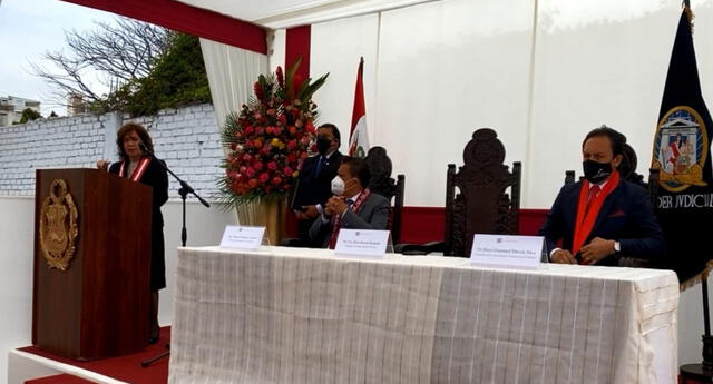 Presidenta del Poder Judicial Elvia Barrios inauguró Módulo de Violencia en Trujillo