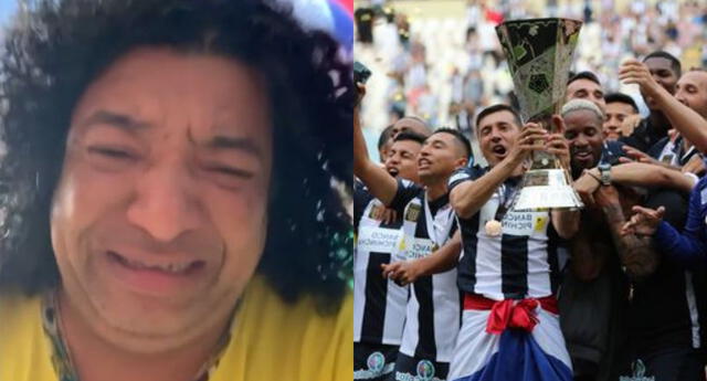 Alianza Lima se convirtió en ganador de la Liga 1, y el humorista Carlos Vílchez fue uno de los hinchas que más lloró con este hecho.