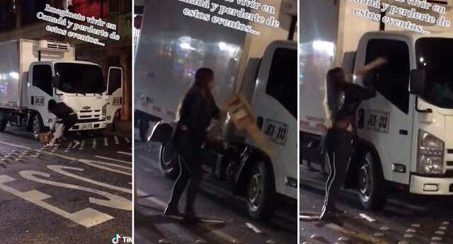 La joven rompió el espejo de la camioneta y trató de sacar a la otra mujer.