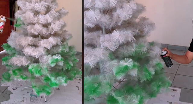 Peculiar video del árbol de Navidad se hizo viral en las redes sociales.
