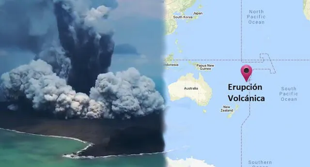 Erupción de volcán en Tonga podría afectar al litoral peruano.