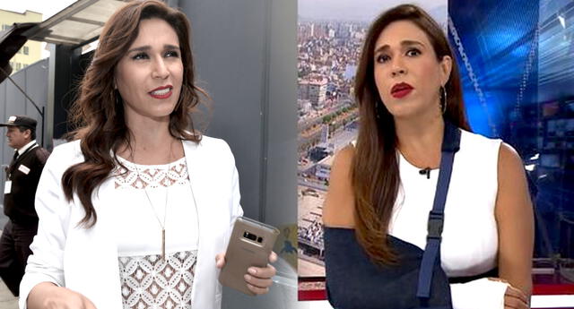 Verónica Linares sufrió aparatosa caída y aparece con yeso en América Noticias.