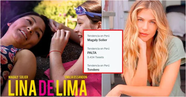 Magaly Solier resalta en Twitter por su película 'Lina de Lima'.