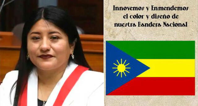 sesión Peregrinación perspectiva Congreso: parlamentaria de Perú Democrático propuso cambiar diseño y  colores de la bandera peruana | El Popular