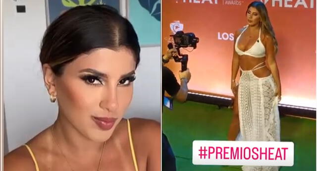 Yahaira Plasencia sorprendió a la prensa extranjera en los 'Premios Heat 2022'.'