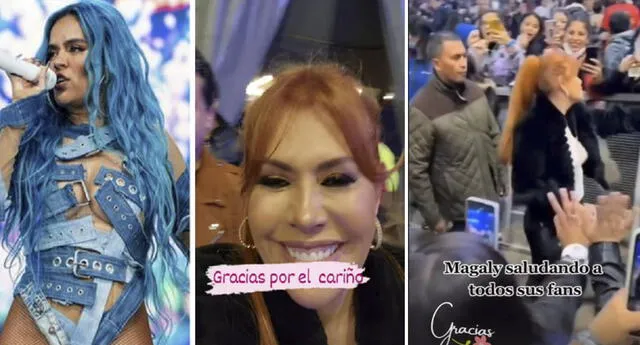 Magaly Medina presume a sus seguidores, quienes la saludaron en concierto de Karol G.