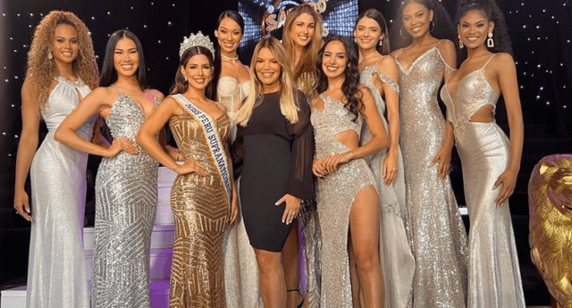 Candidatas del Miss Perú realizaron una sesión de fotos en bikini dorado.