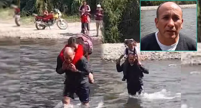 Oxapampa: Profesor cruza caudaloso río para trasladar a sus alumnos al  colegio: “Hay indiferencia de las autoridades”, Foto, Video | El Popular