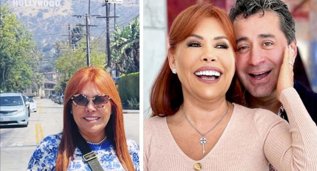 Magaly Medina se luce feliz en Hollywood.