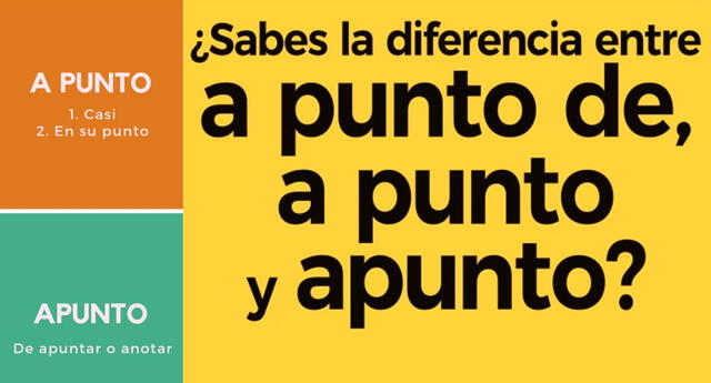 Cómo se escribe, a punto o apunto? ¿Es junto o separado? | El Popular