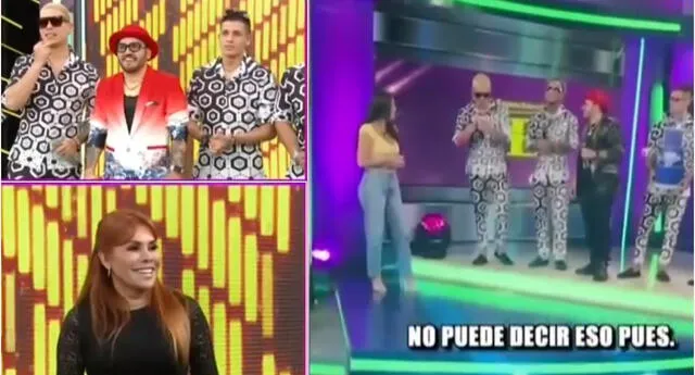 Magaly Medina llama la atención a 'Los conquistadores de la salsa' por saludo en programa de Jazmín Pinedo.